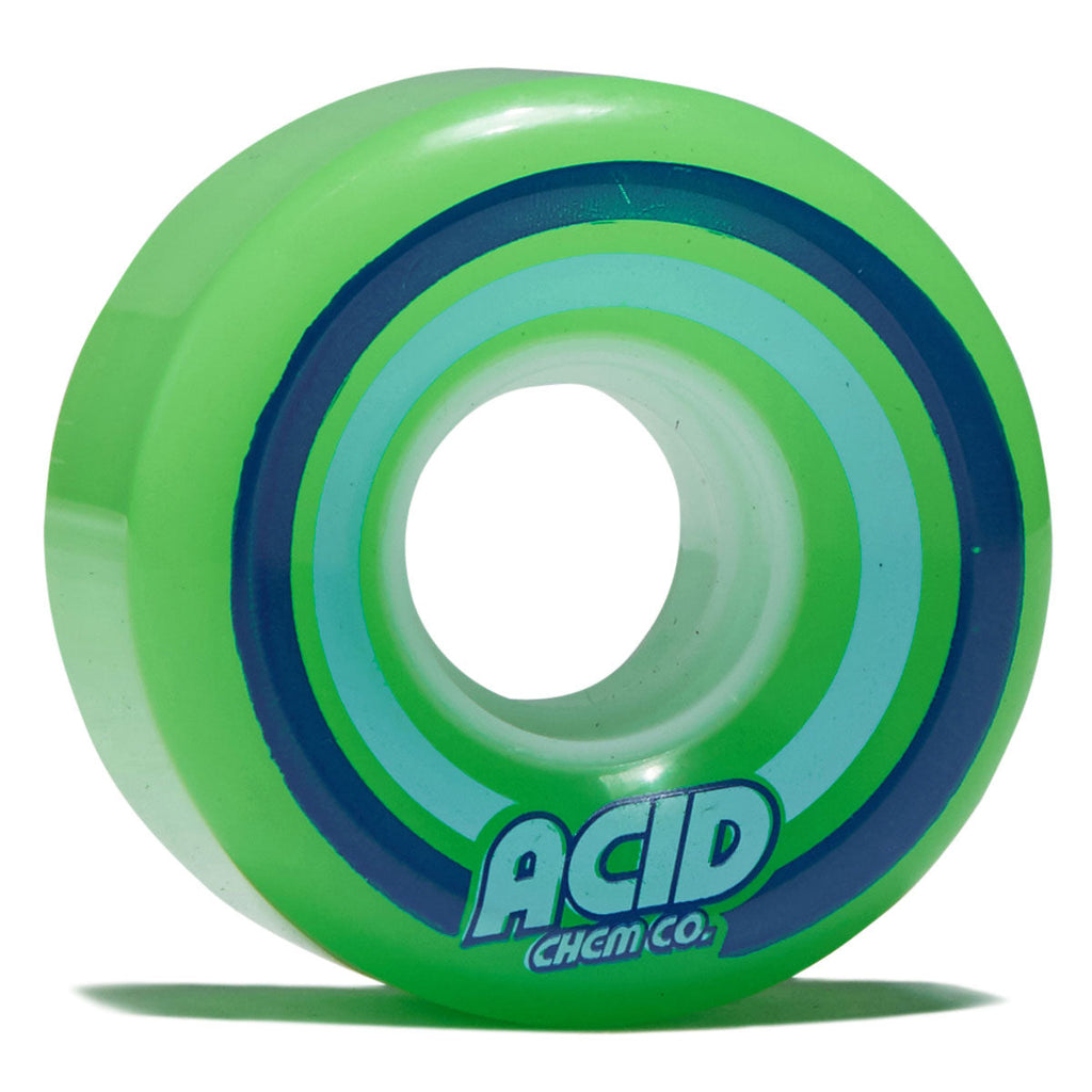 Acid Pods 86a Conical Skateboard Wheels - Green/Blue - 55mm