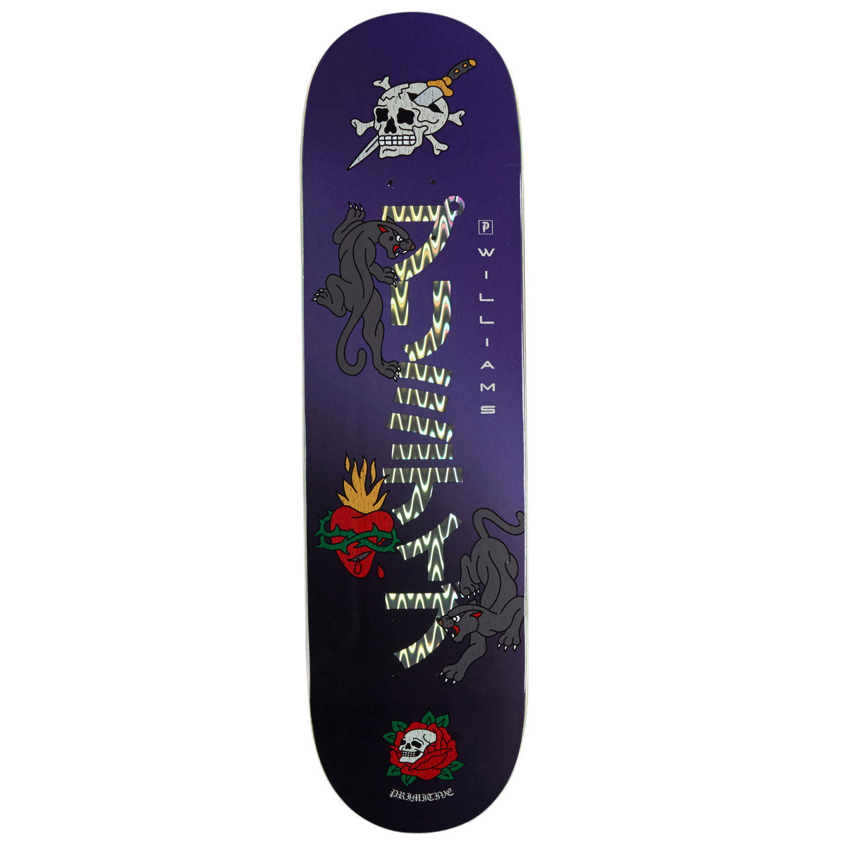 Primitive Williams Outsider Skateboard Deck - Purple - 8.50"