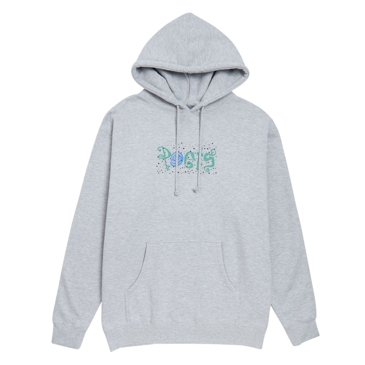 Poets Clique Screened Hoodie - Heather Grey