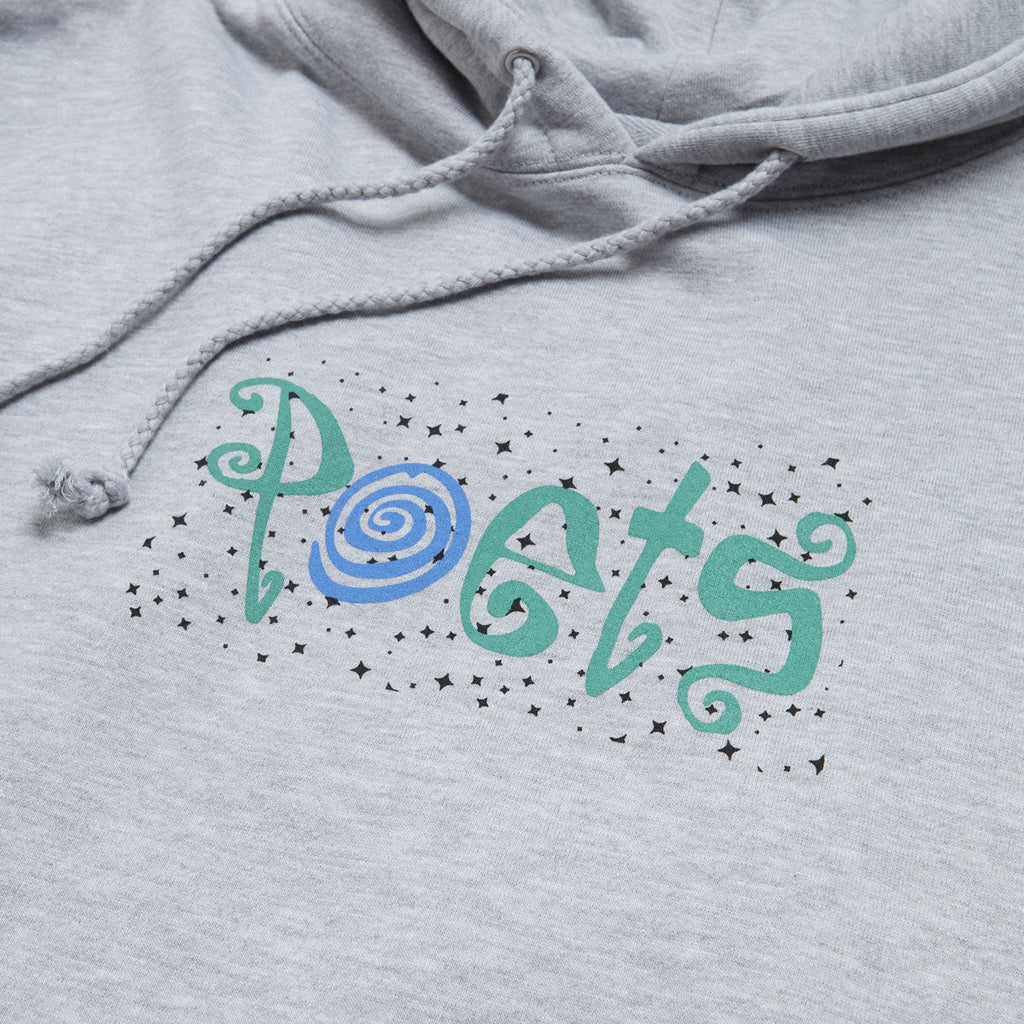 Poets Clique Screened Hoodie - Heather Grey