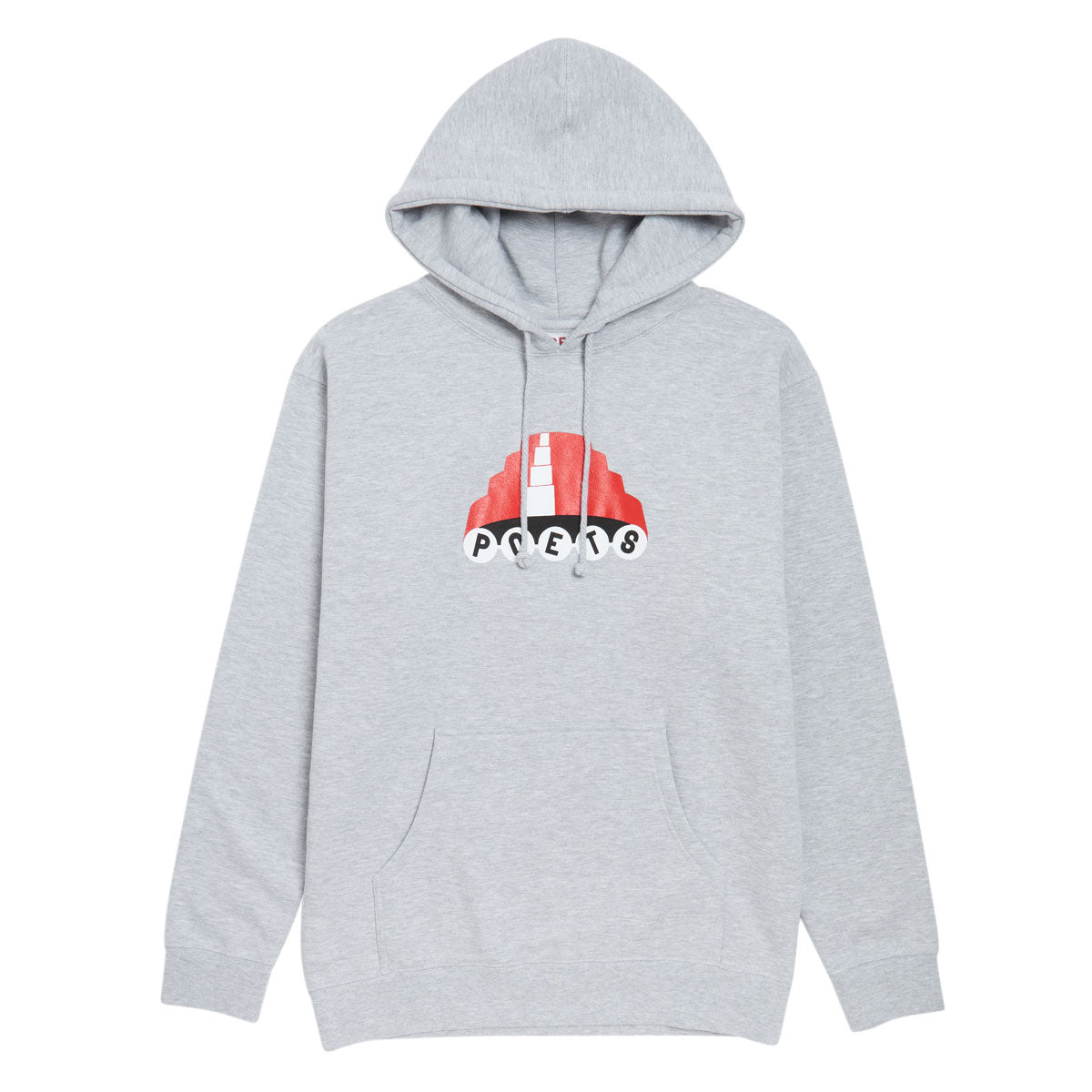 Poets Devo Screened Hoodie - Heather Grey