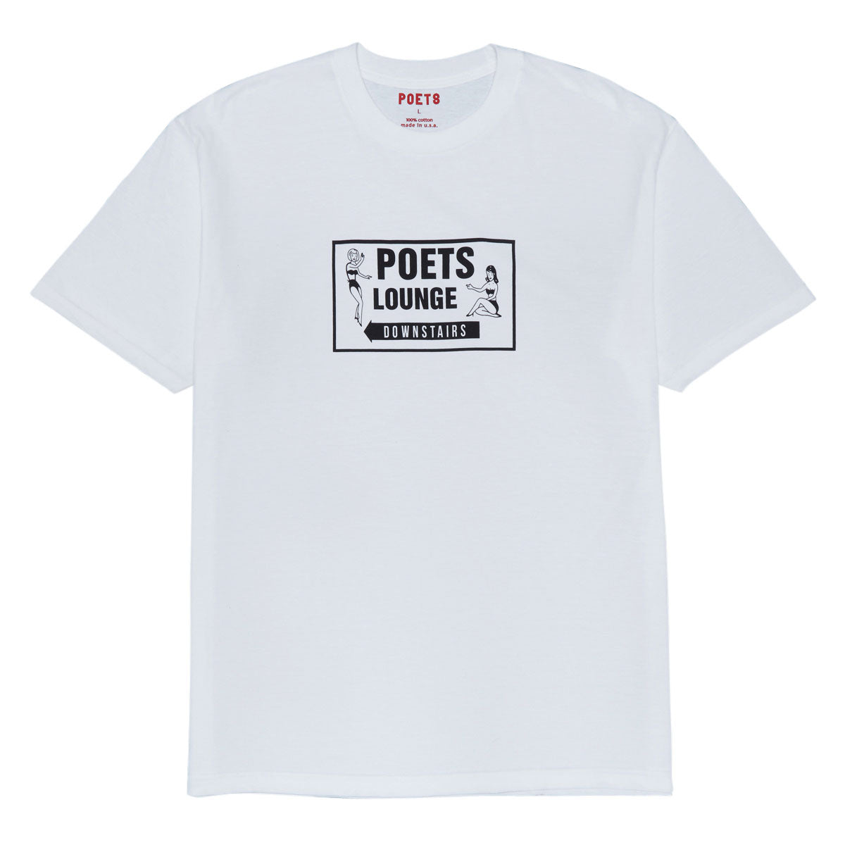 Poets Lounge Screened T-Shirt - White