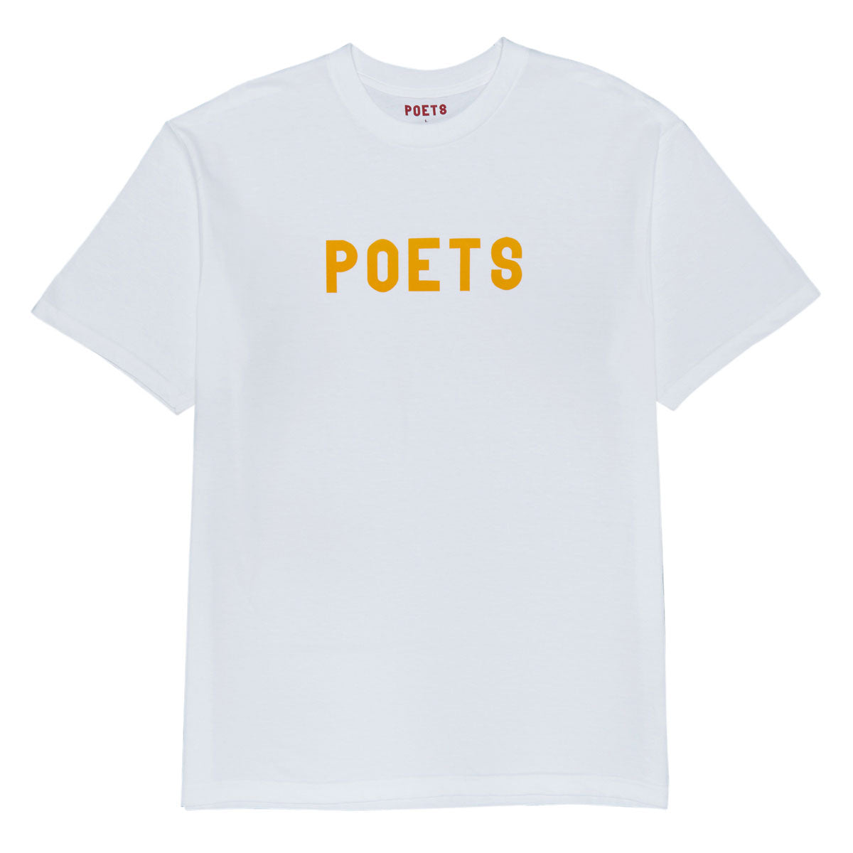 Poets OG Flocked T-Shirt - White/Yellow Flocking