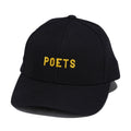 Poets Embroidered Cloth Snapback Hat - Black