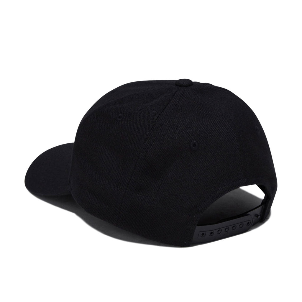 Poets Embroidered Cloth Snapback Hat - Black
