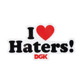 DGK Haters Sticker - White