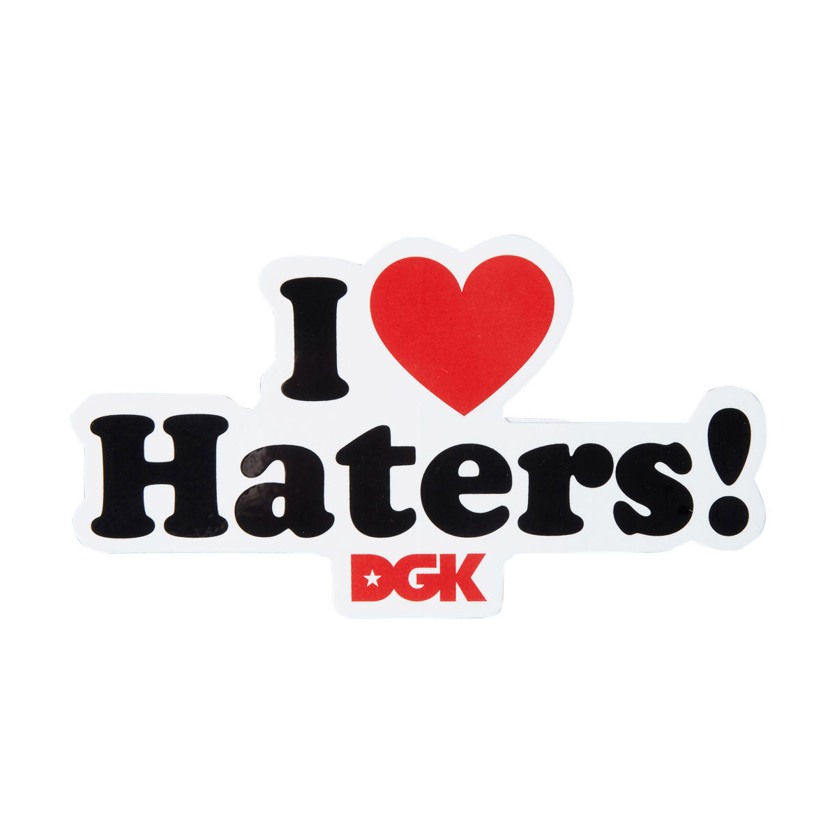 DGK Haters Sticker - White