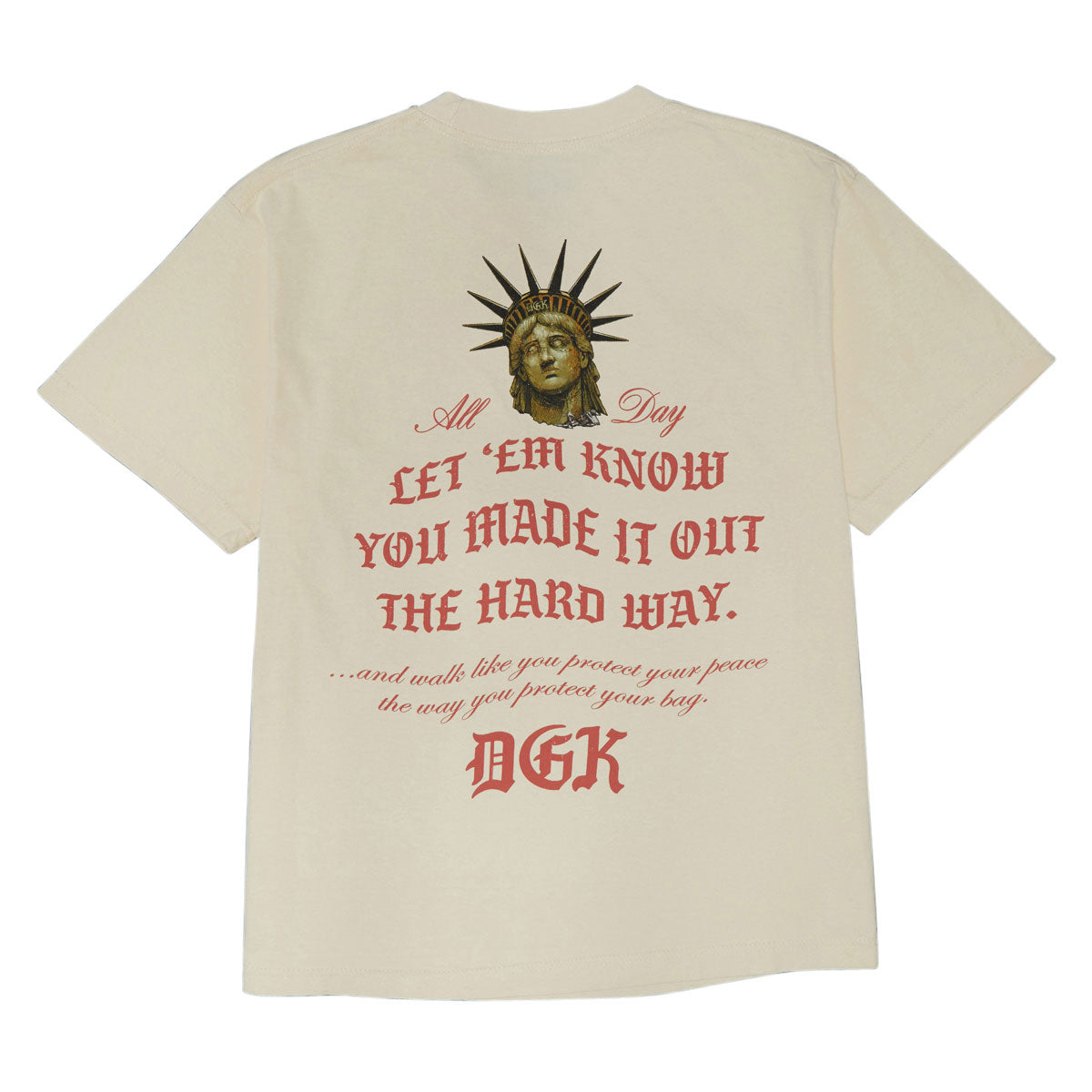 DGK Shadows Boxy Fit T-Shirt - Cream