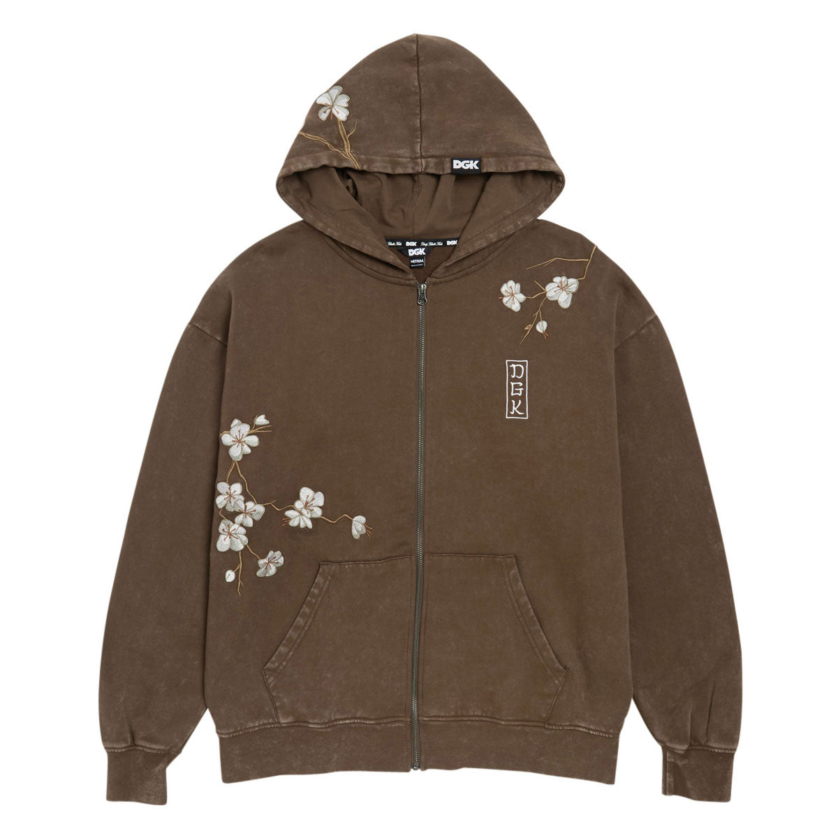 DGK Zion Zip Up Hoodie - Brown