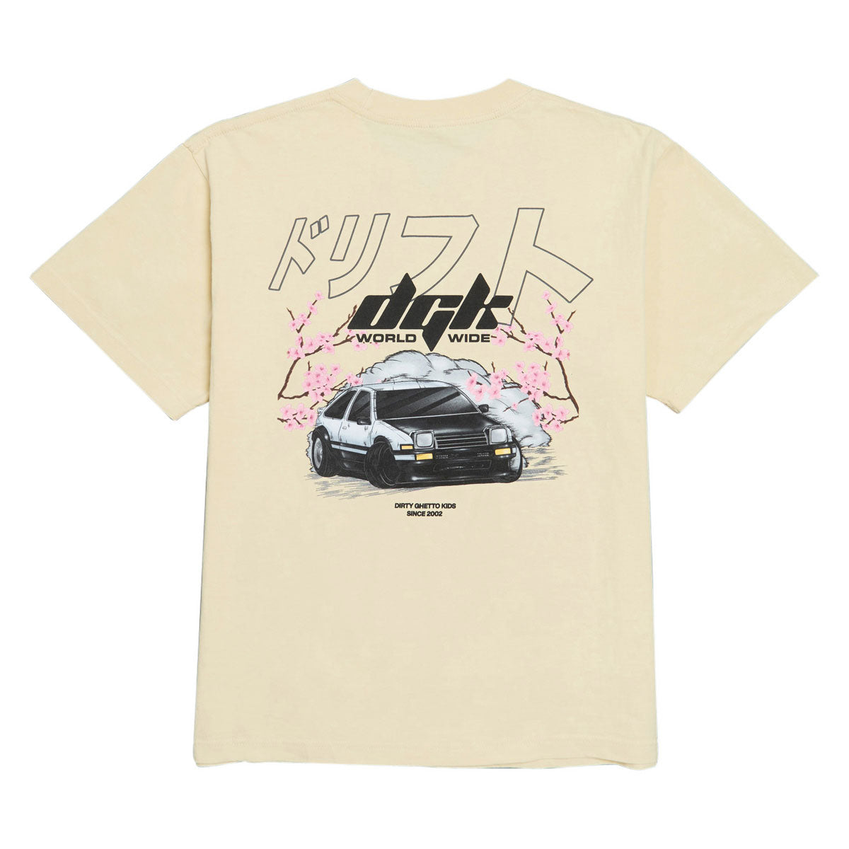 DGK Kanji Drift Boxy Fit T-Shirt - Cream
