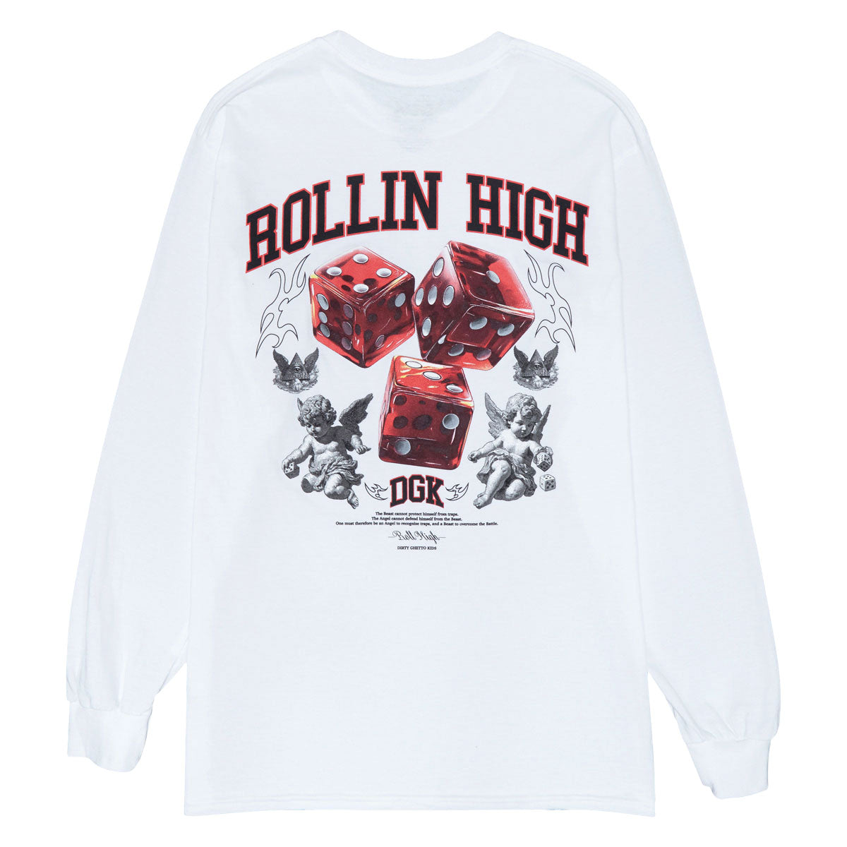 DGK No Traps Long Sleeve T-Shirt - White
