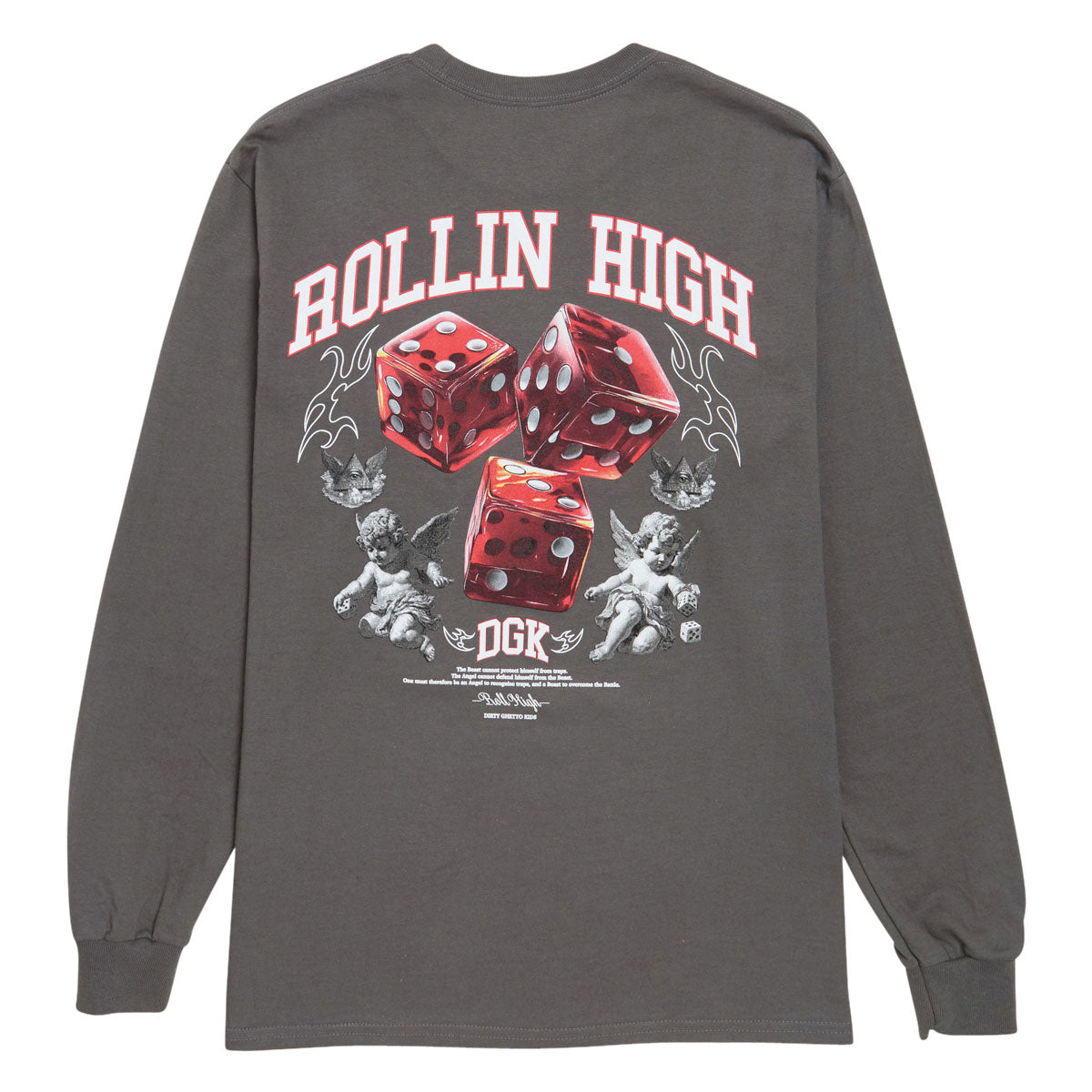 DGK No Traps Long Sleeve T-Shirt - Charcoal