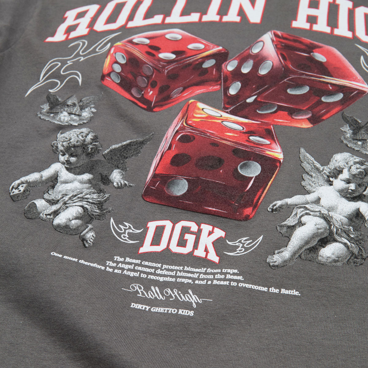 DGK No Traps Long Sleeve T-Shirt - Charcoal