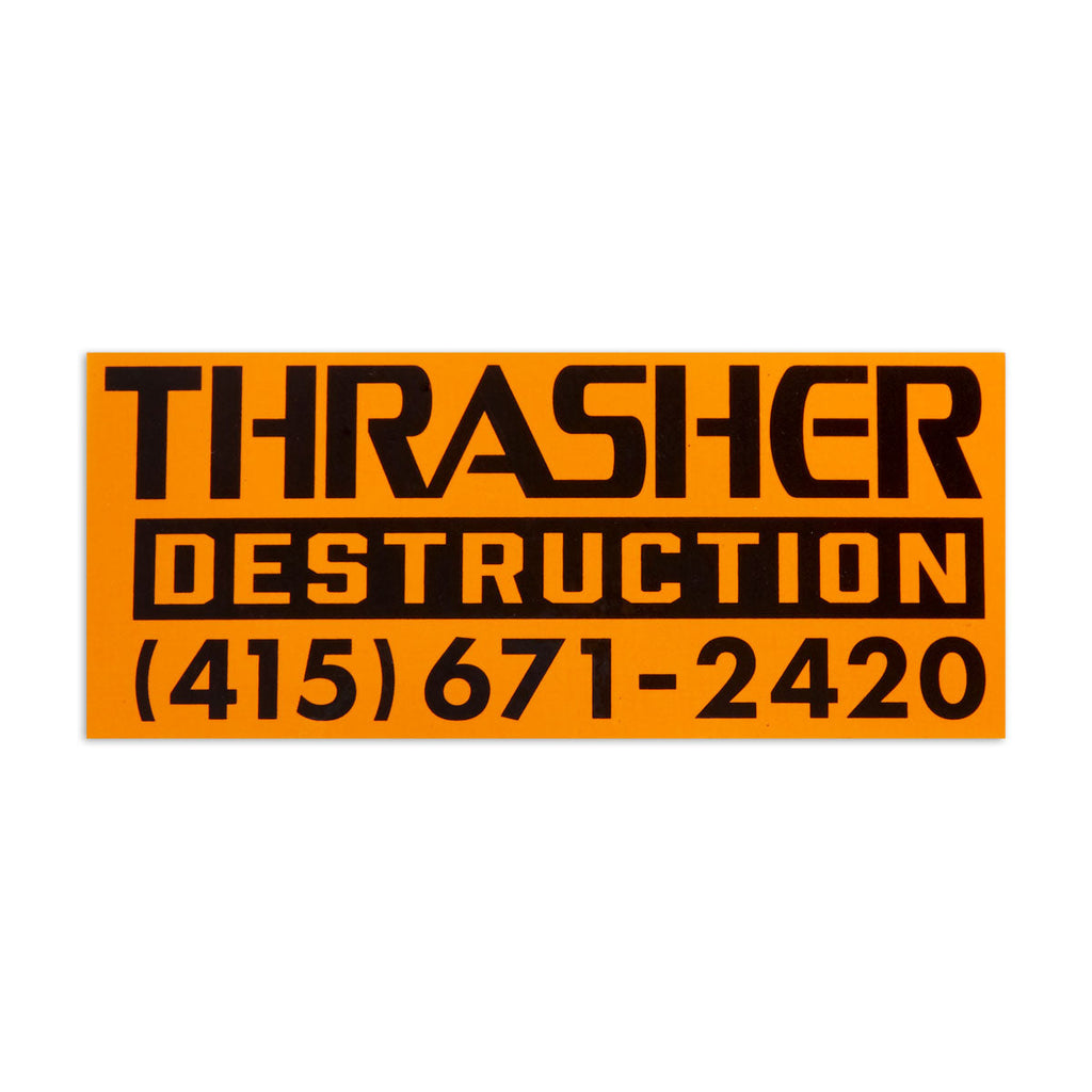 Thrasher Destruction 5" Sticker