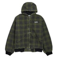 Hoddle Hooded Quilted Denim Jacket - Plaid