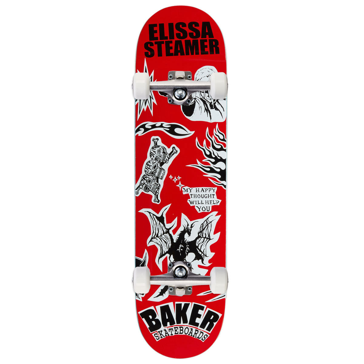 Baker Elissa Steamer Divine Evil Skateboard Complete - 8.00"