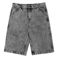 Passport Workers Club 3/4 Jean Shorts - Acid Grey