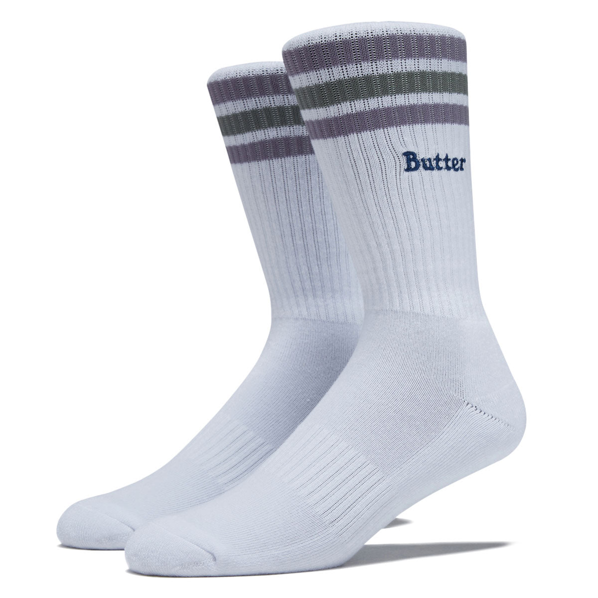 Butter Goods Stripe Socks - White