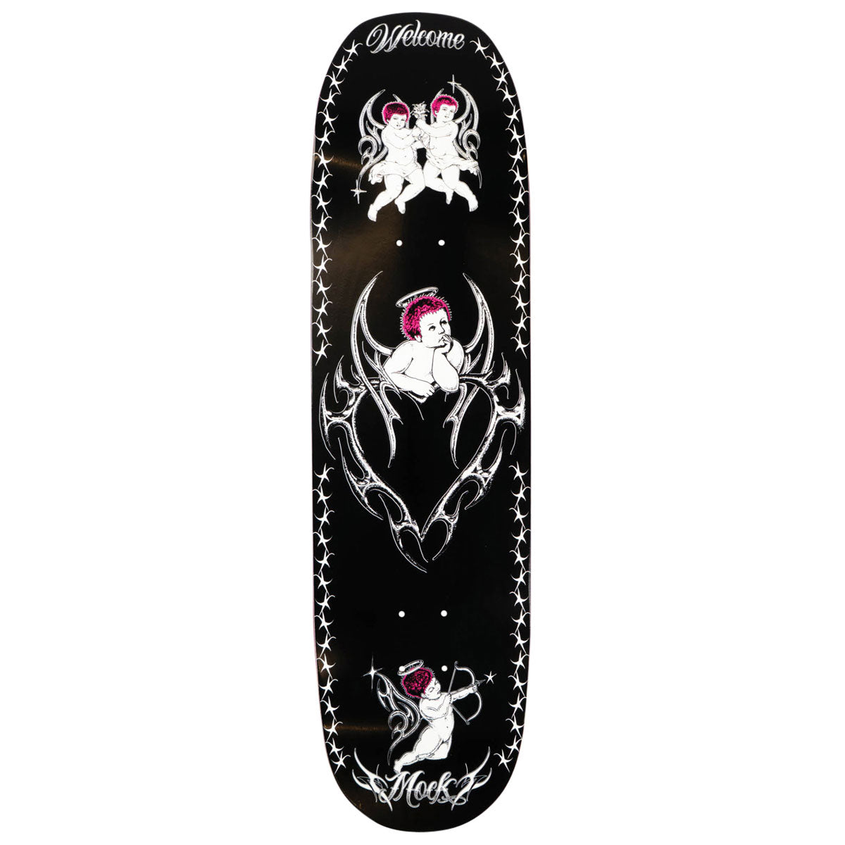 Welcome Cherubs Evan Mock On Moontrimmer 2.0 Skateboard Deck - Black/White - 8.60"