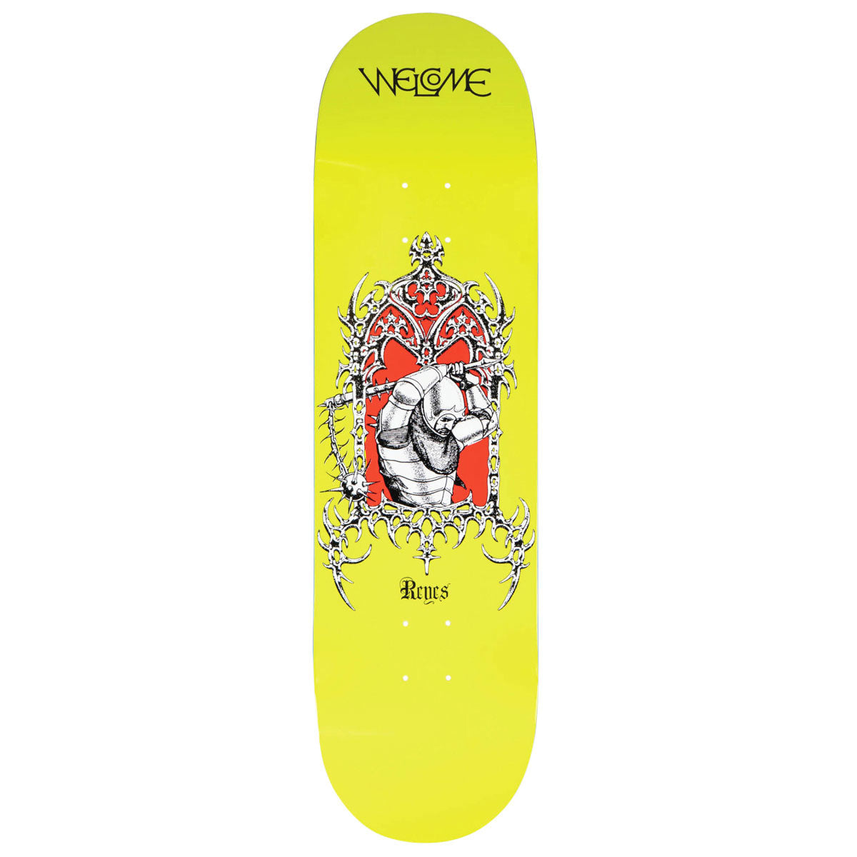 Welcome Flail Ryan Reyes Skateboard Deck - Highlighter Lime/Red - 8.75"