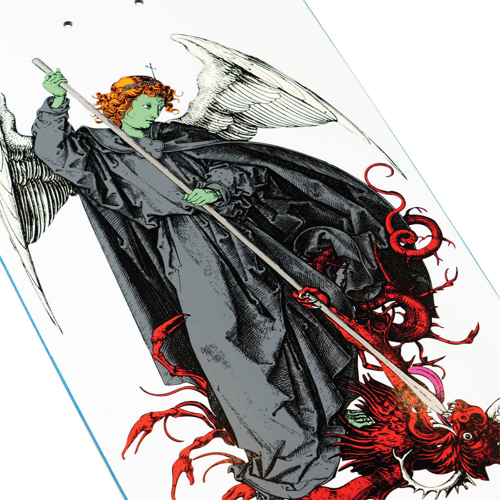 Welcome Spear Nick Garcia Skateboard Deck - White/Red - 8.50"