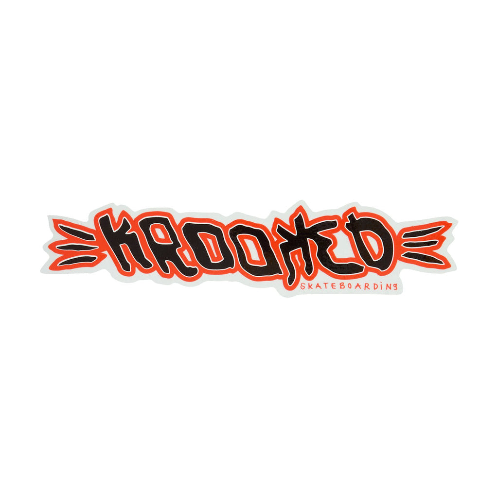Krooked Brush Skript 10" Sticker - Black/Red