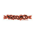 Krooked Brush Skript 10" Sticker - Black/Red