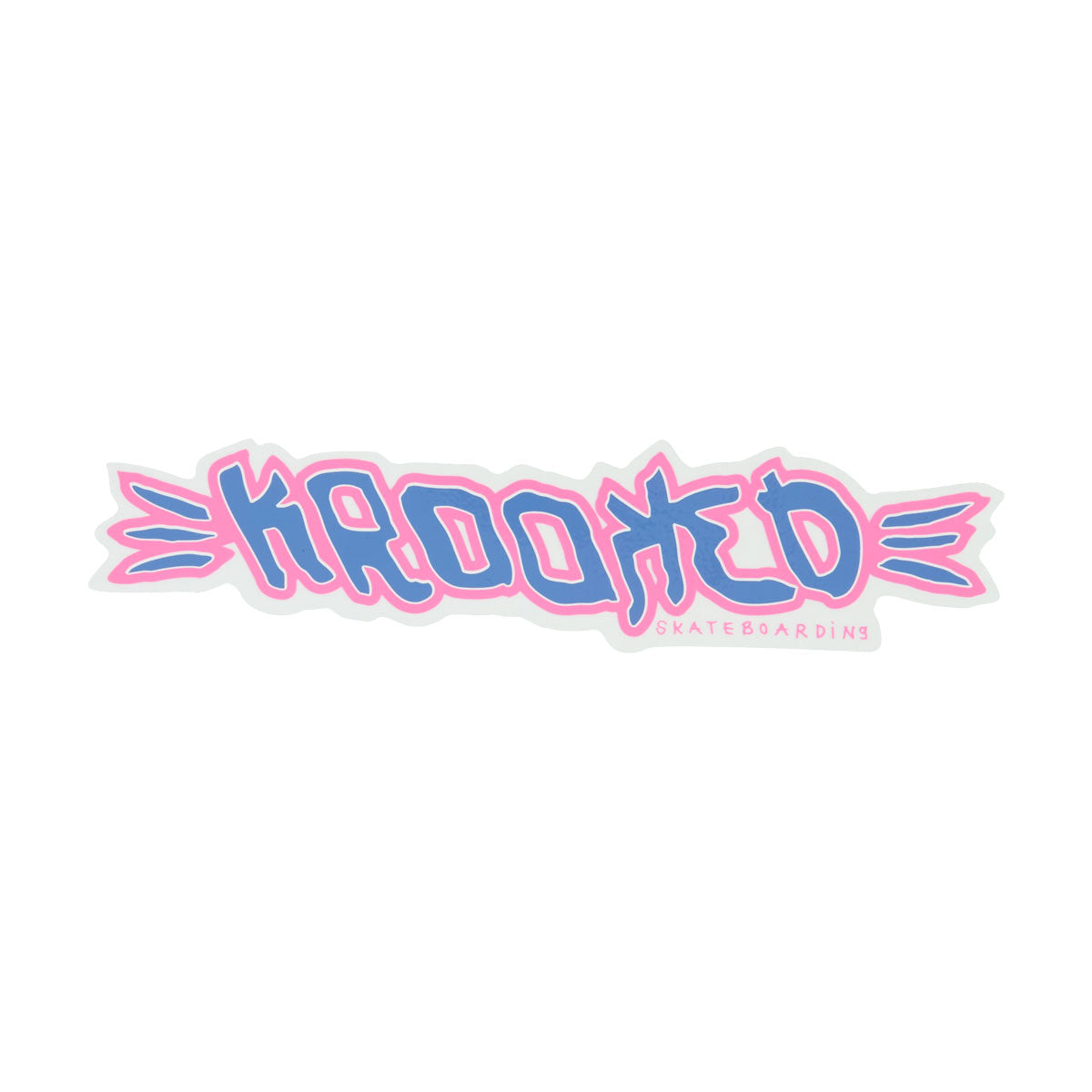 Krooked Brush Skript 10" Sticker - Blue/Pink