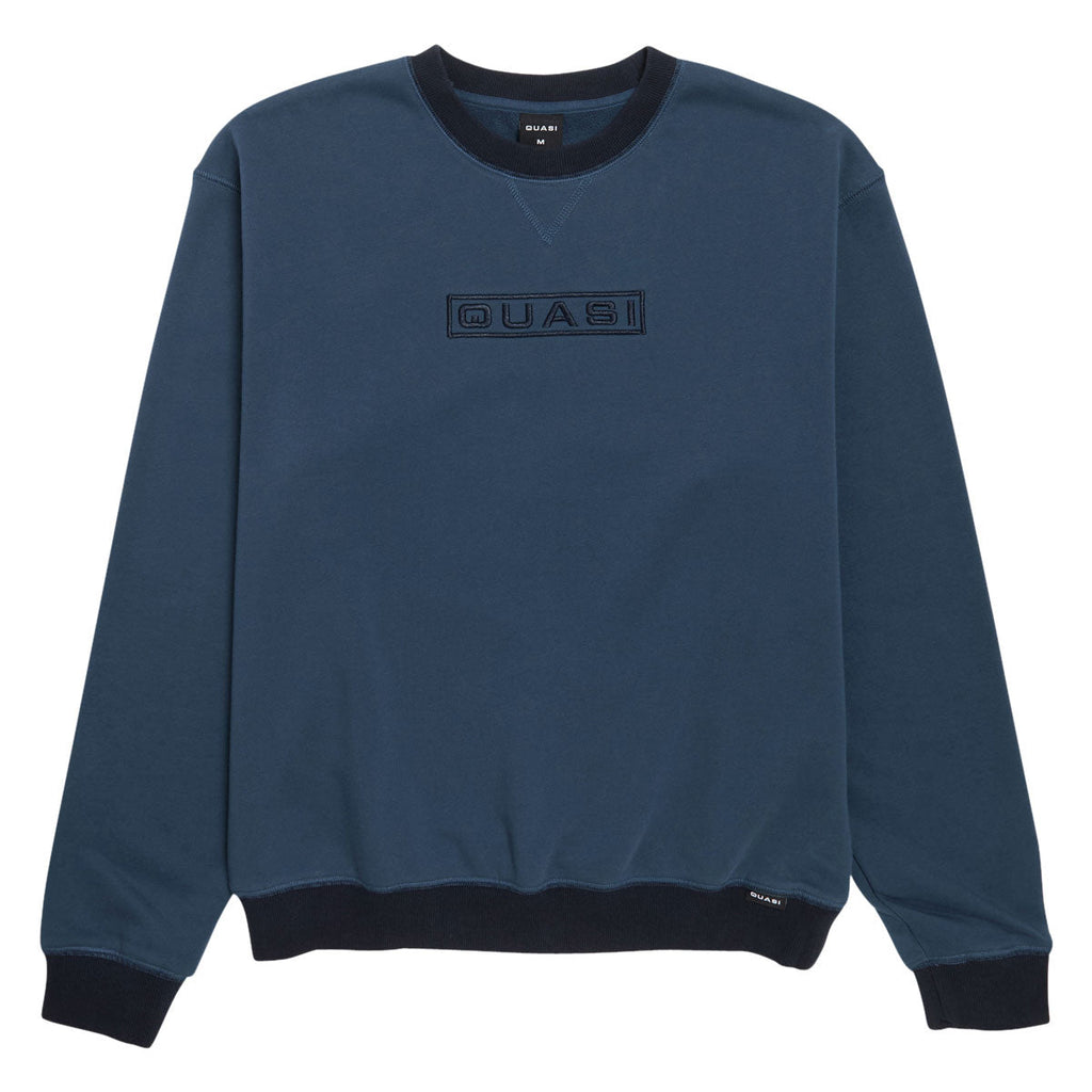 Quasi Euro Washed Crew Sweatshirt - Navy