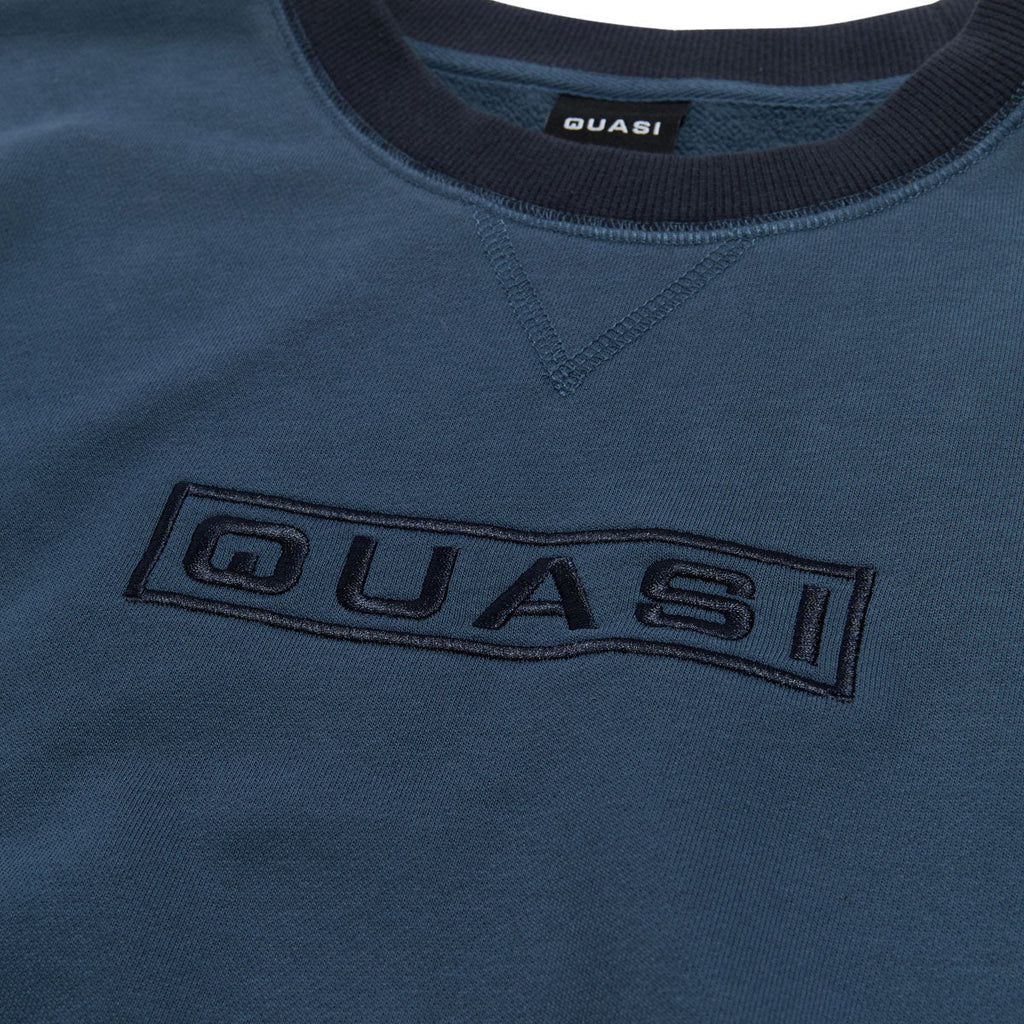 Quasi Euro Washed Crew Sweatshirt - Navy
