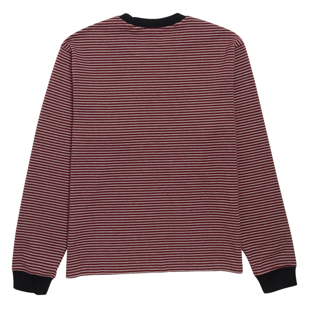 Quasi Linescreen Long Sleeve Pocket T-Shirt - Wine