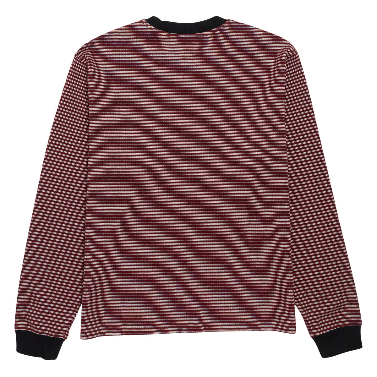 Quasi Linescreen Long Sleeve Pocket T-Shirt - Wine
