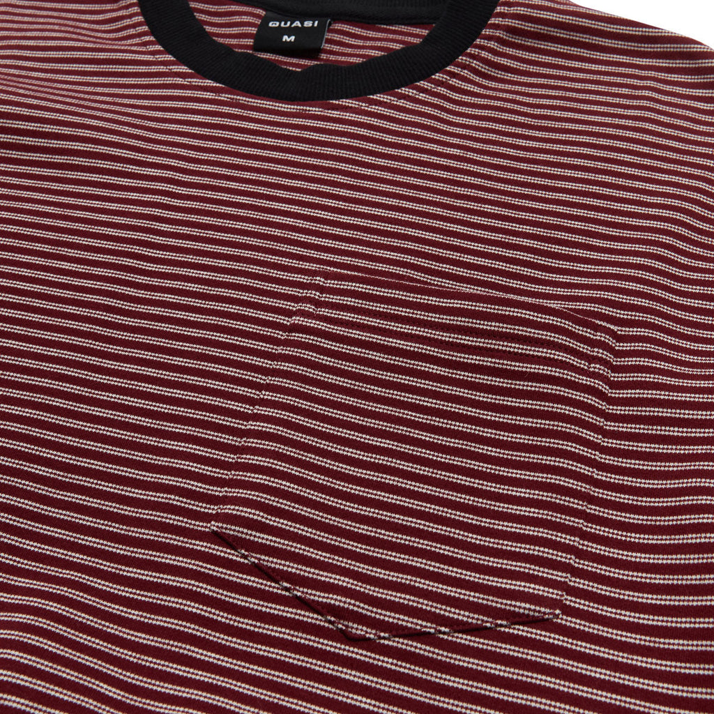 Quasi Linescreen Long Sleeve Pocket T-Shirt - Wine