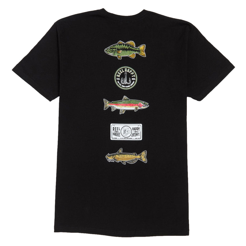Reel Happy Freshies T-Shirt - Black