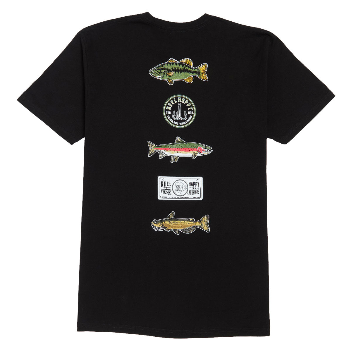 Reel Happy Freshies T-Shirt - Black