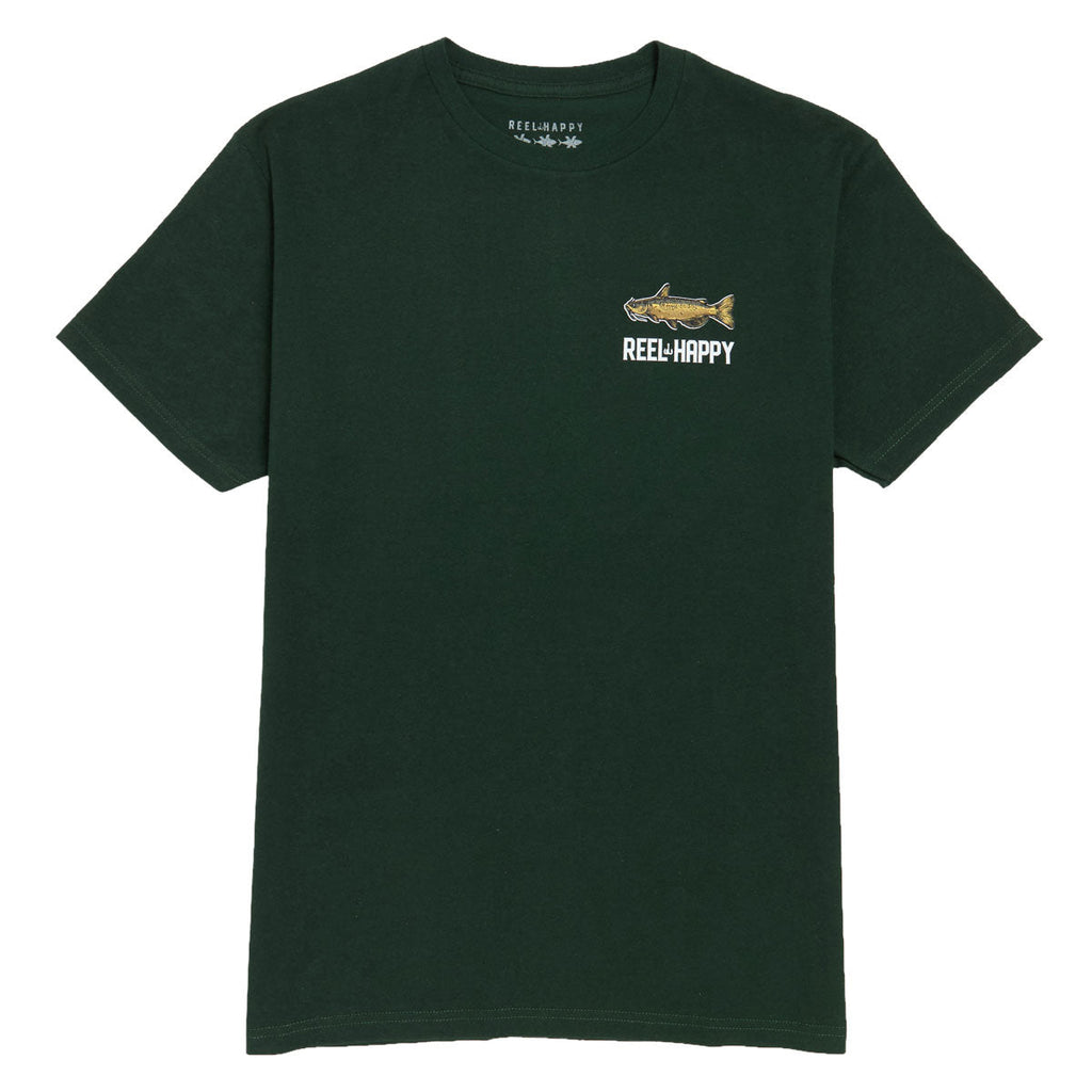 Reel Happy Freshies T-Shirt - Forest Green