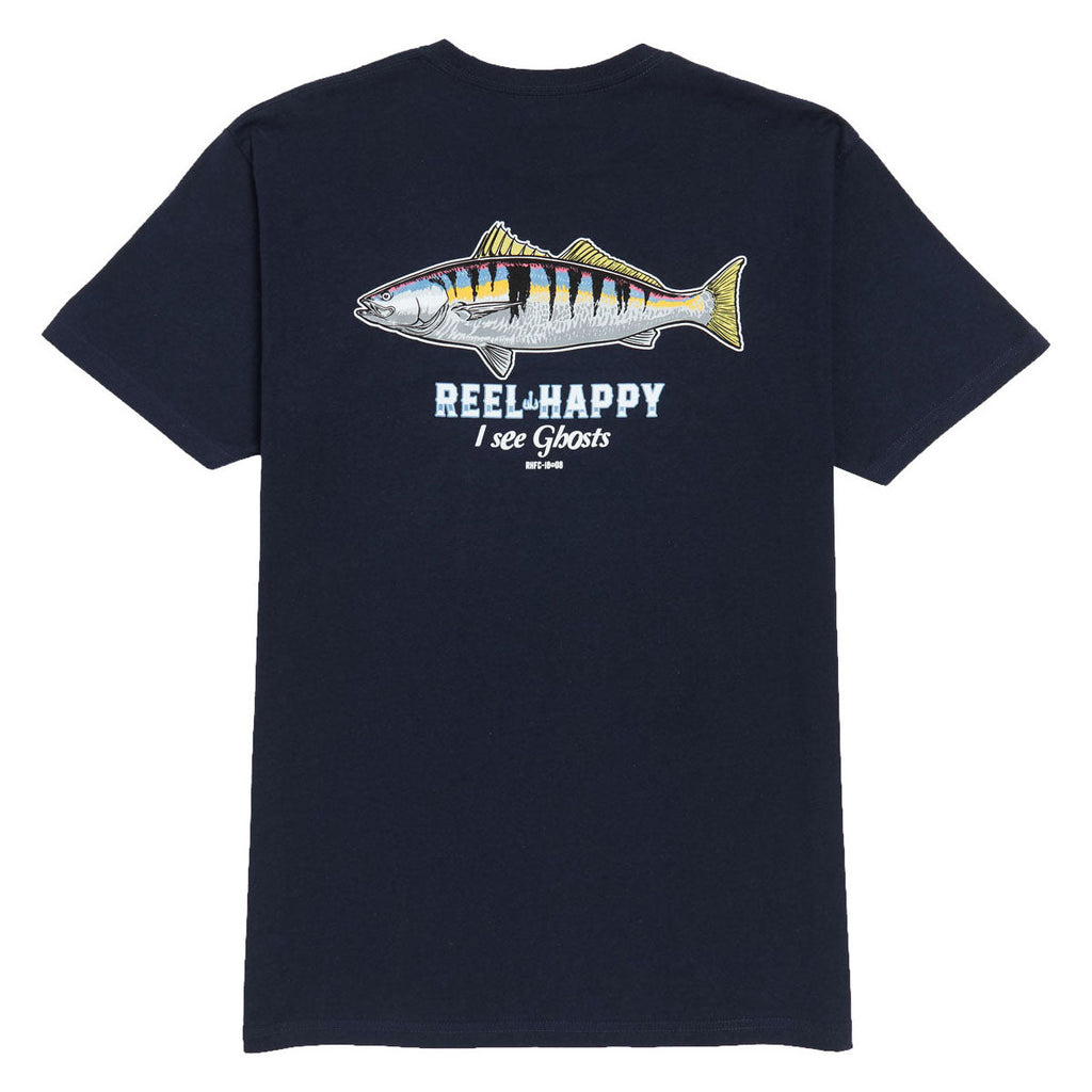 Reel Happy I See Ghosts T-Shirt - Navy