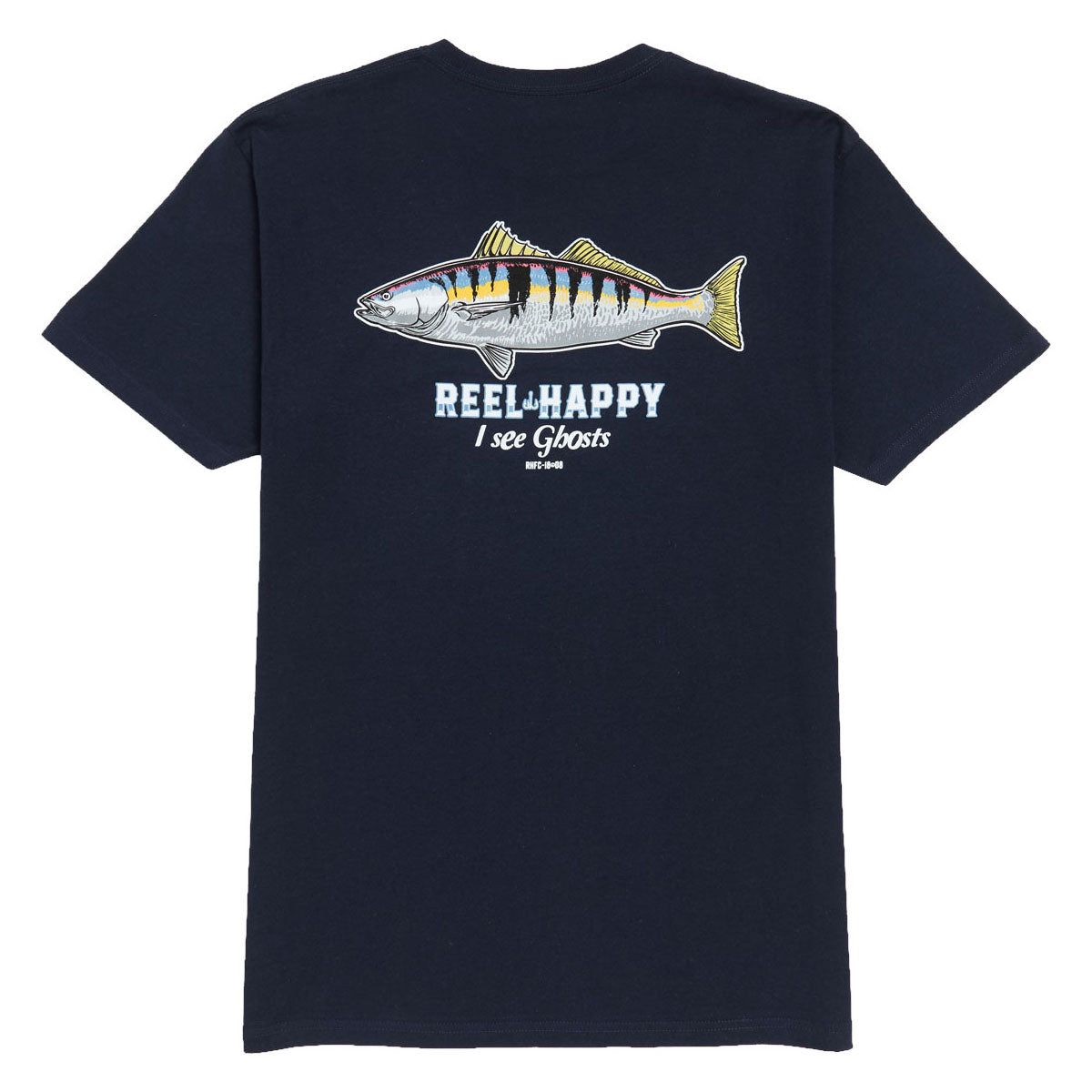 Reel Happy I See Ghosts T-Shirt - Navy