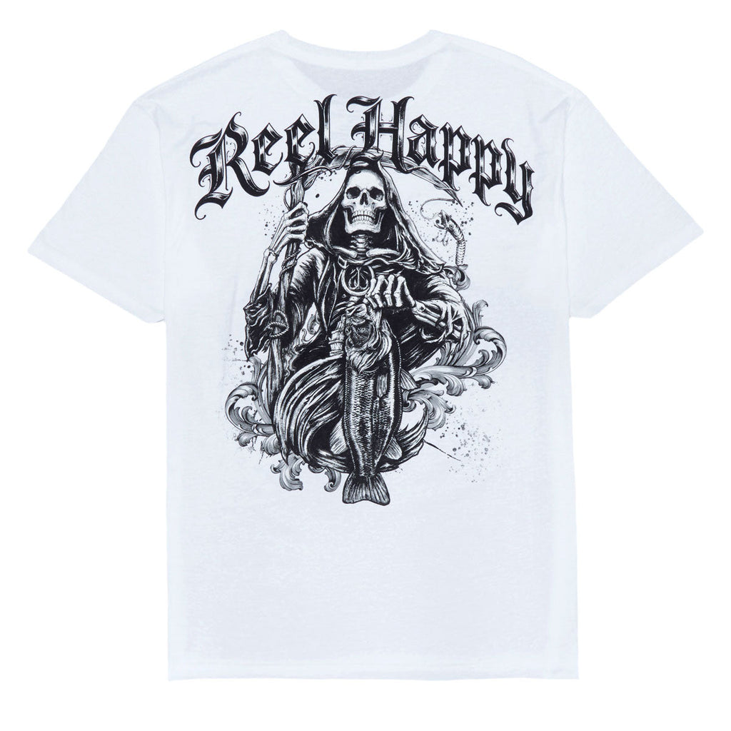 Reel Happy Big Reaper T-Shirt - White
