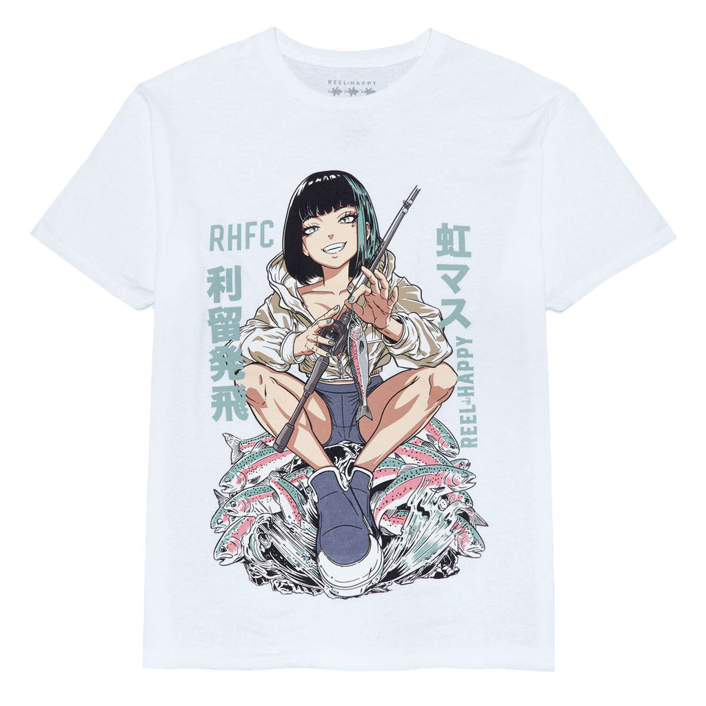 Reel Happy Nijimasu T-Shirt - White