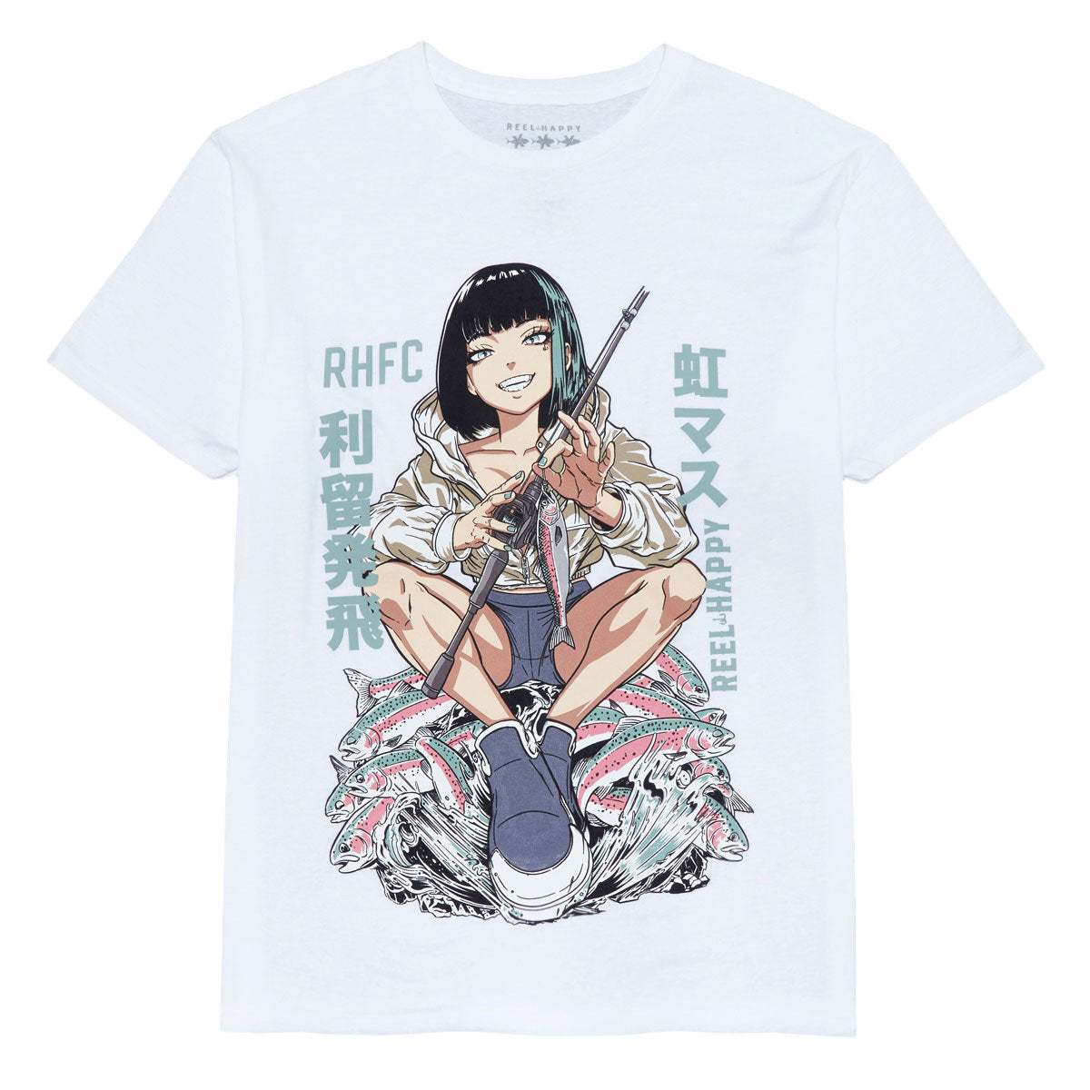Reel Happy Nijimasu T-Shirt - White