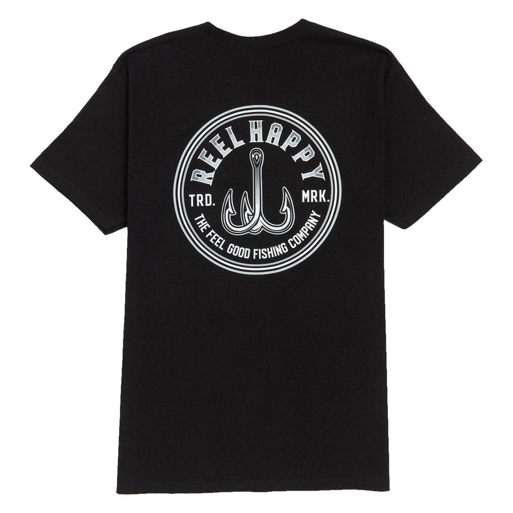 Reel Happy Treble Hook T-Shirt - Black