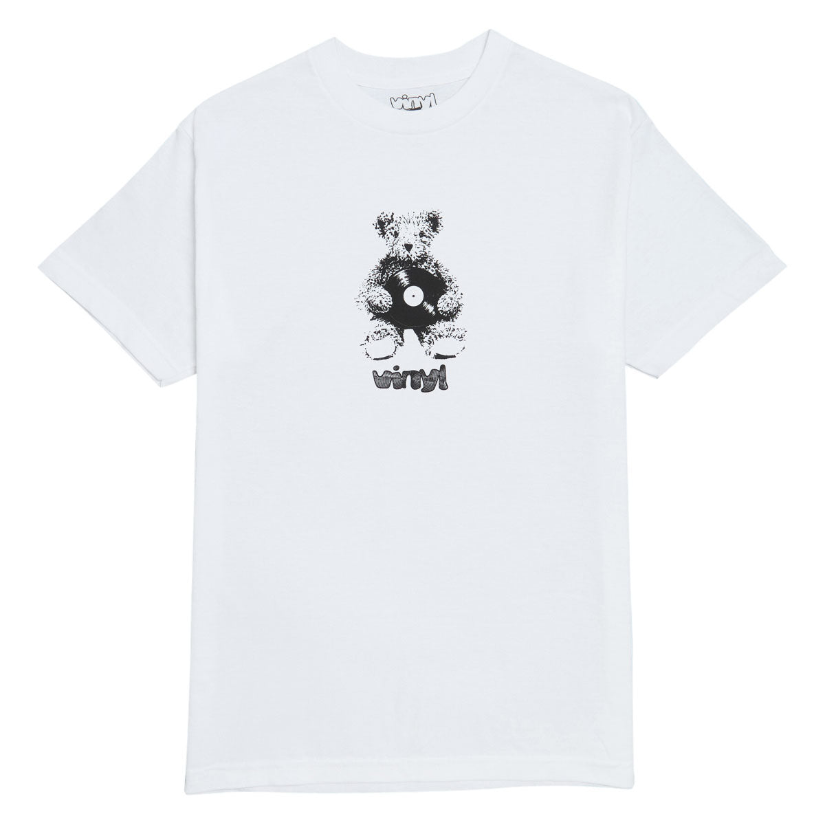 Vinyl Bear Record T-Shirt - White