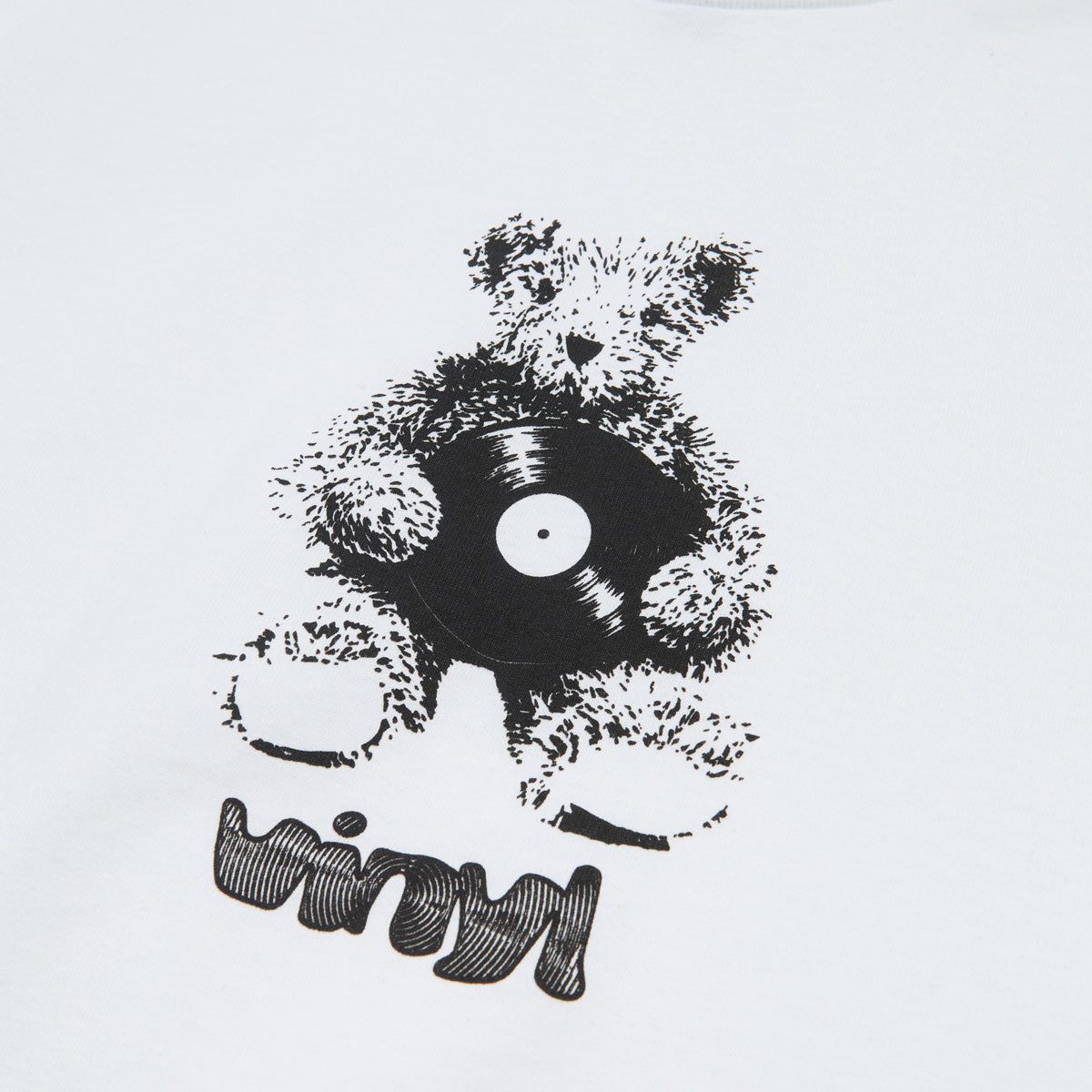 Vinyl Bear Record T-Shirt - White