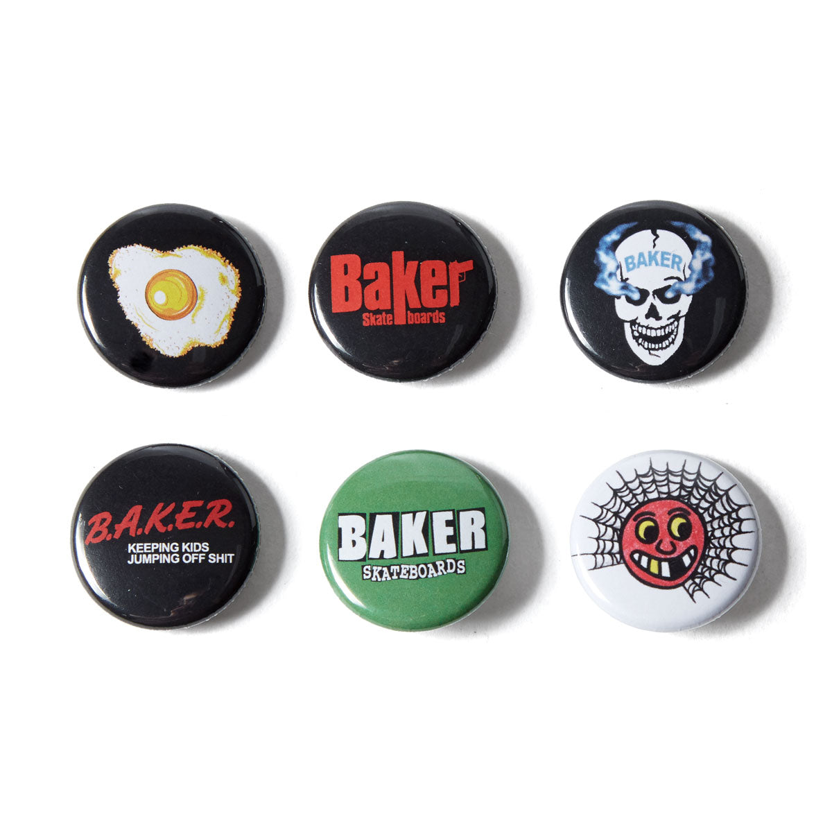 Baker Any Questions 6 Pack Of Buttons - Black