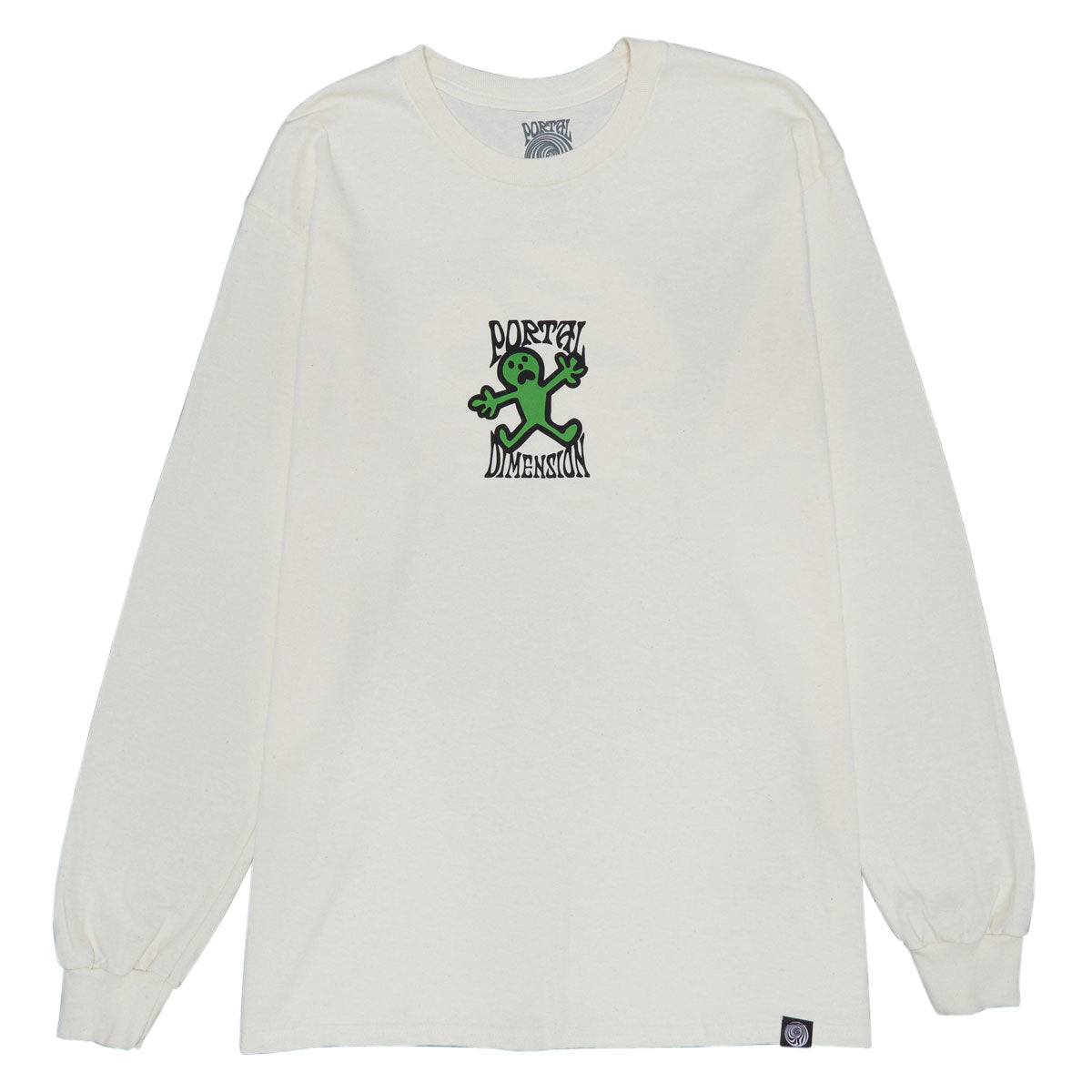 Portal Dimension Crab Long Sleeve T-Shirt - Natural