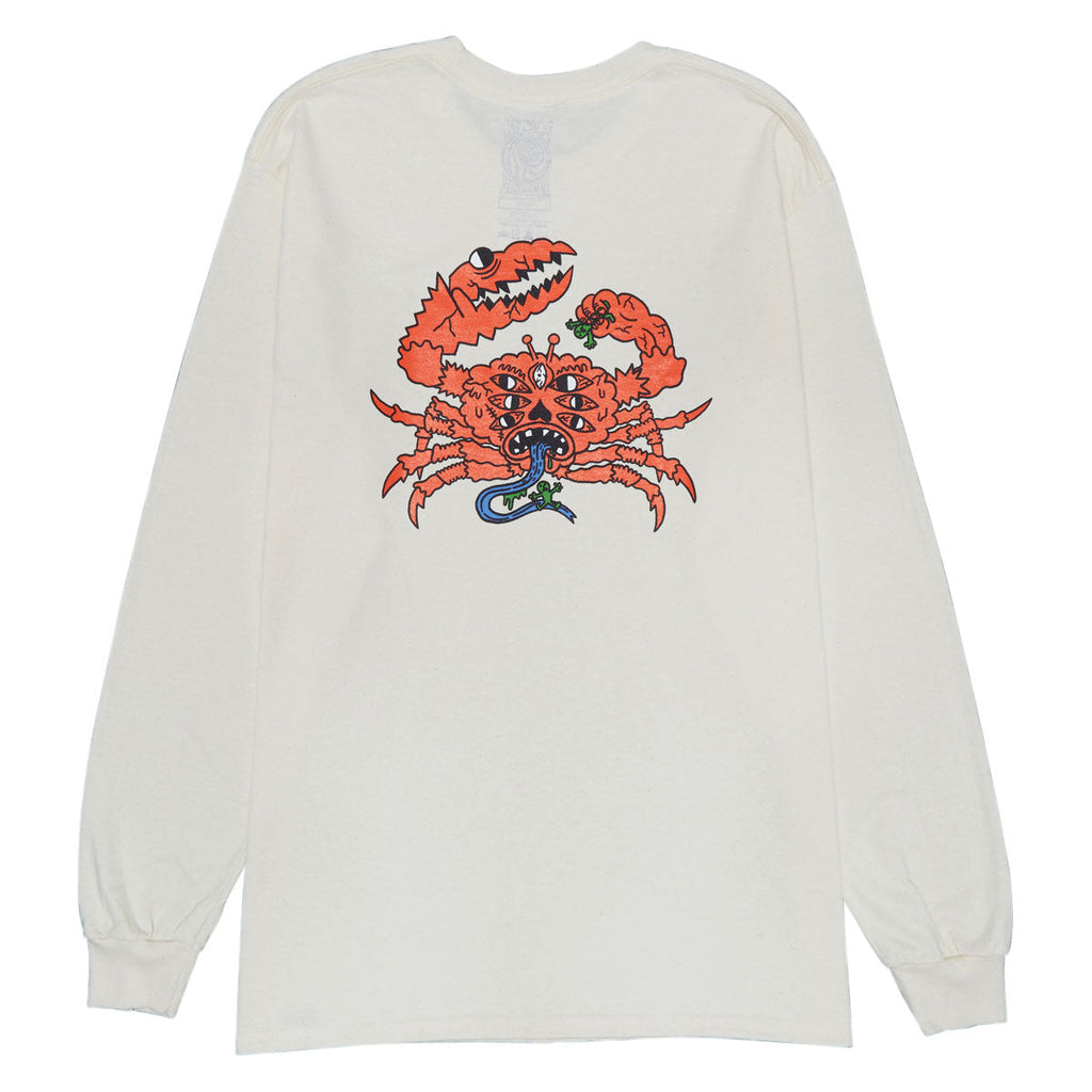 Portal Dimension Crab Long Sleeve T-Shirt - Natural