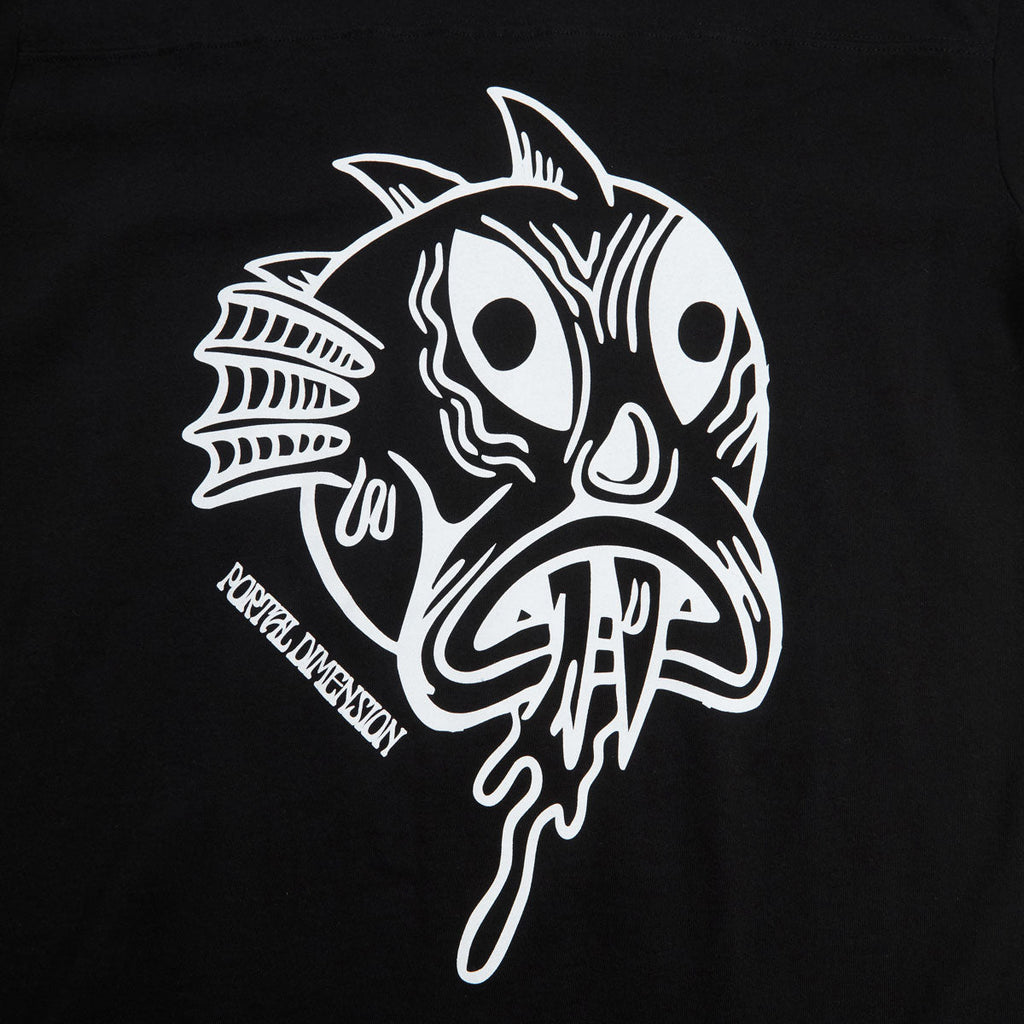 Portal Dimension Monster Ringer T-Shirt - Black/White