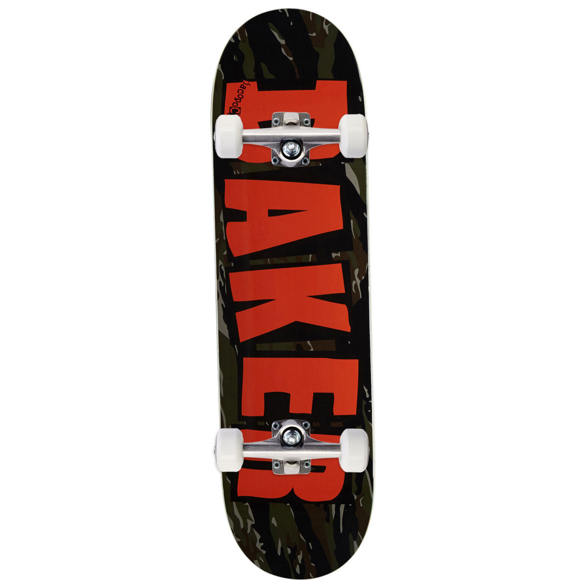 Baker Jacopo Carozzi Brand Logo Twin Skateboard Complete - Tiger Stripe Camo - 8.38"