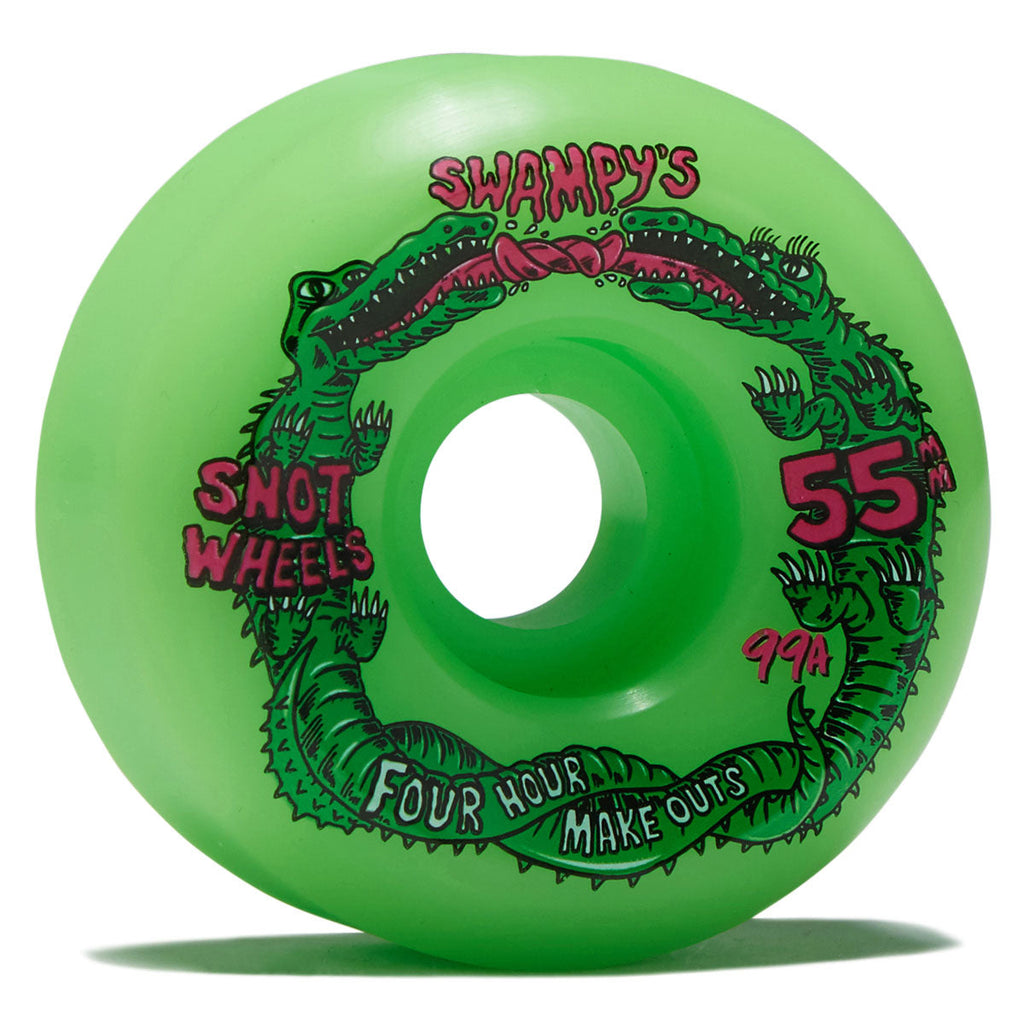 Snot Swampy Four Hour Conical 99a Skateboard Wheels - Neon Green - 55mm